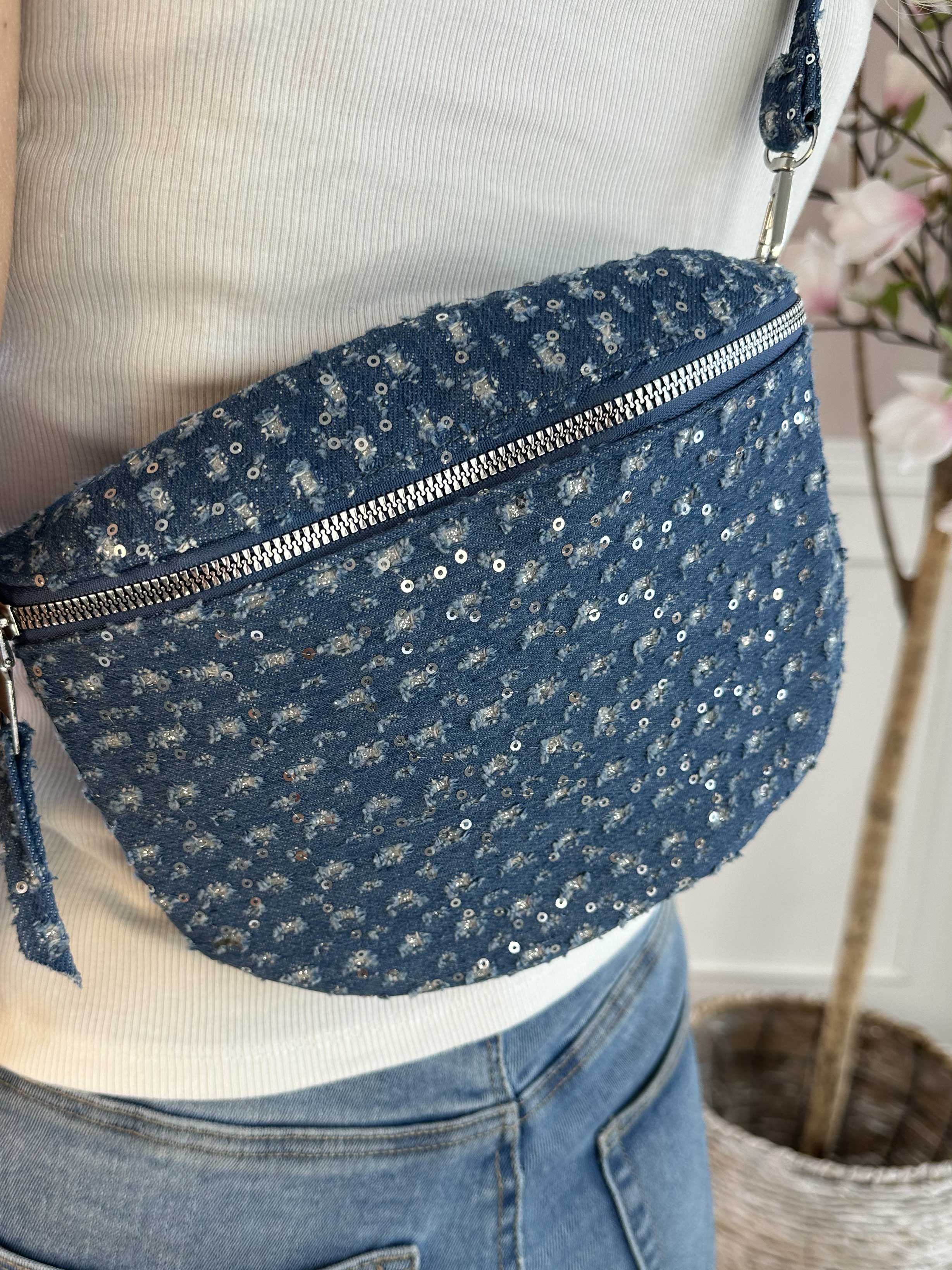 Viviane Denim - Liten crossbody-väska
